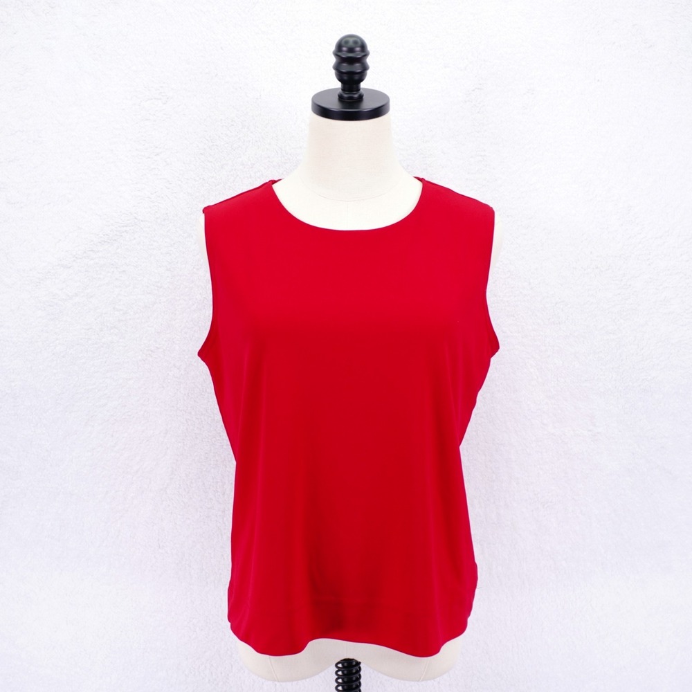 George -12 /‎ 14- Red Crew Neck Tank Top Polyester